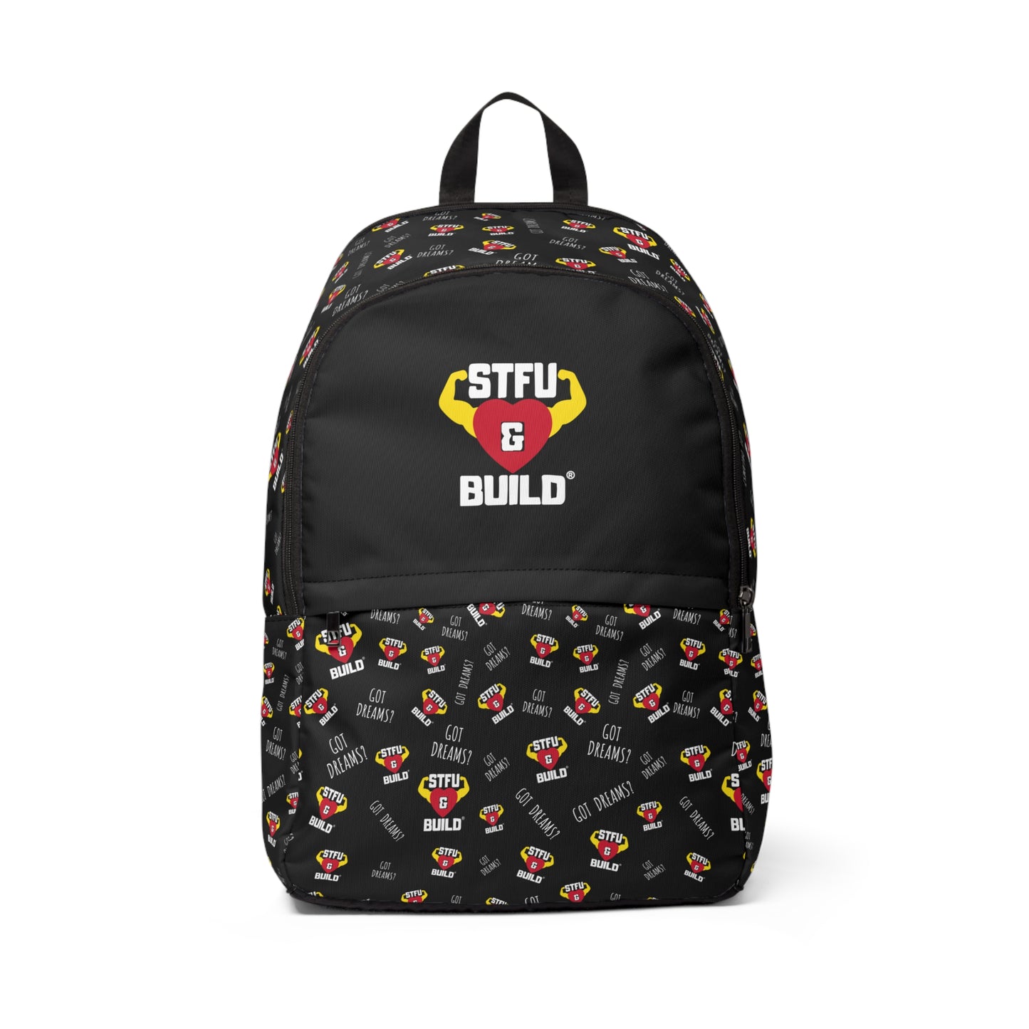 STFU & BUILD® - Classic Collage - Unisex Fabric Backpack
