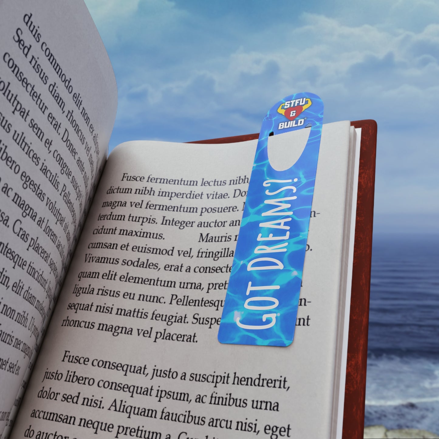 STFU & BUILD® - Crystal Blue Waters - Bookmark