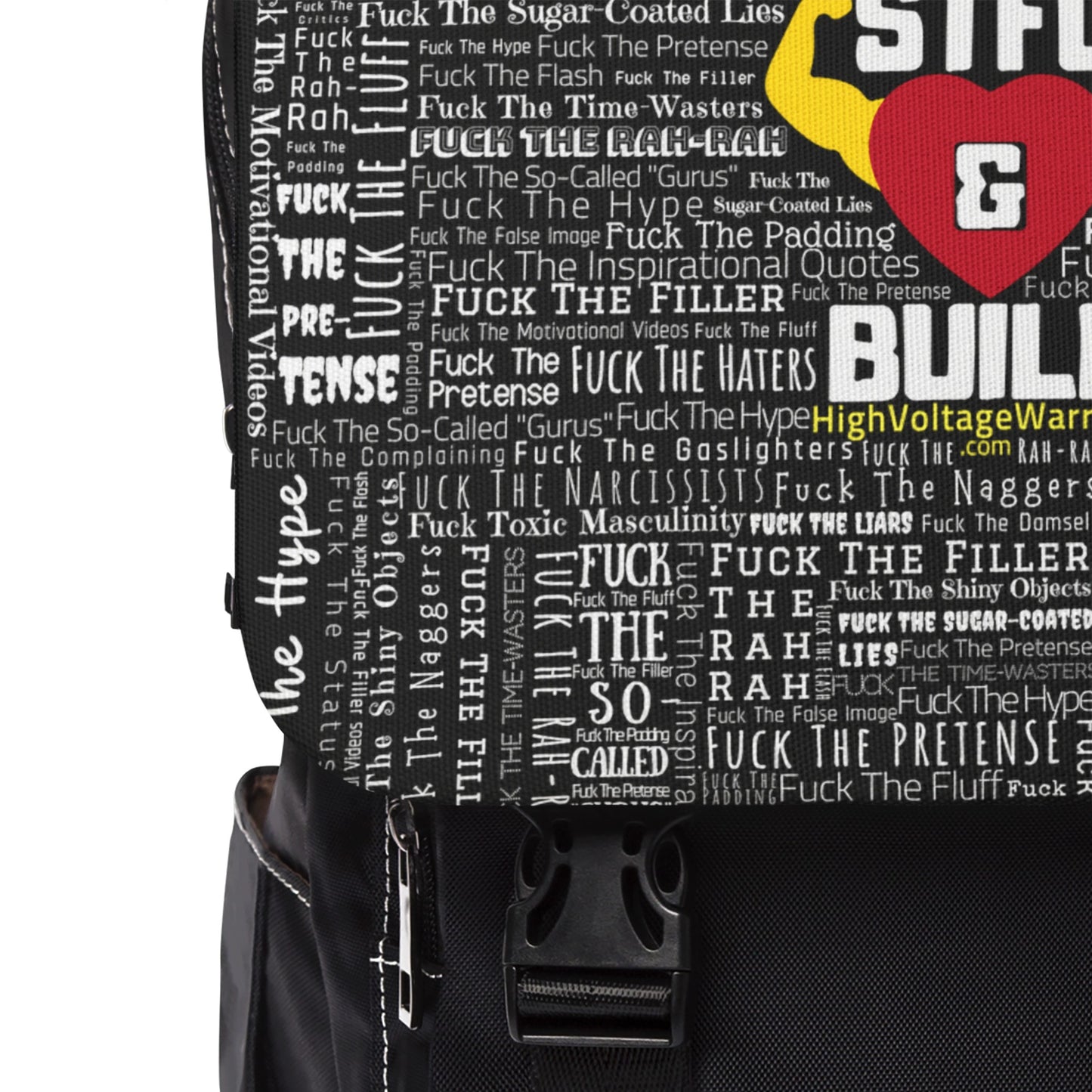 STFU & BUILD® - Word Art Wrap - Unisex Casual Shoulder Backpack