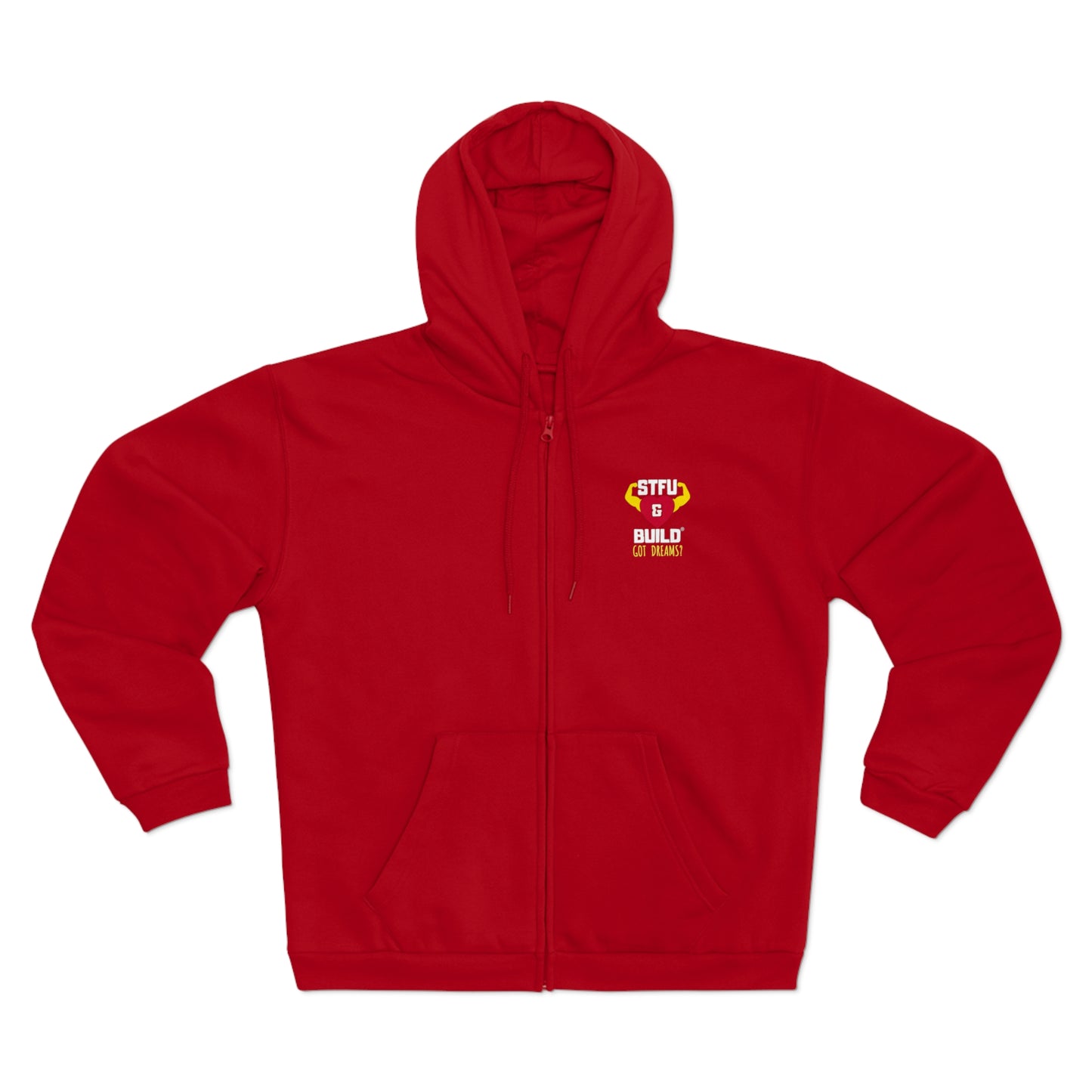 STFU & BUILD - Classic Got Dreams - Failure Is Not A Motherf*cking Option - Women's Hooded Zip Sweatshirt