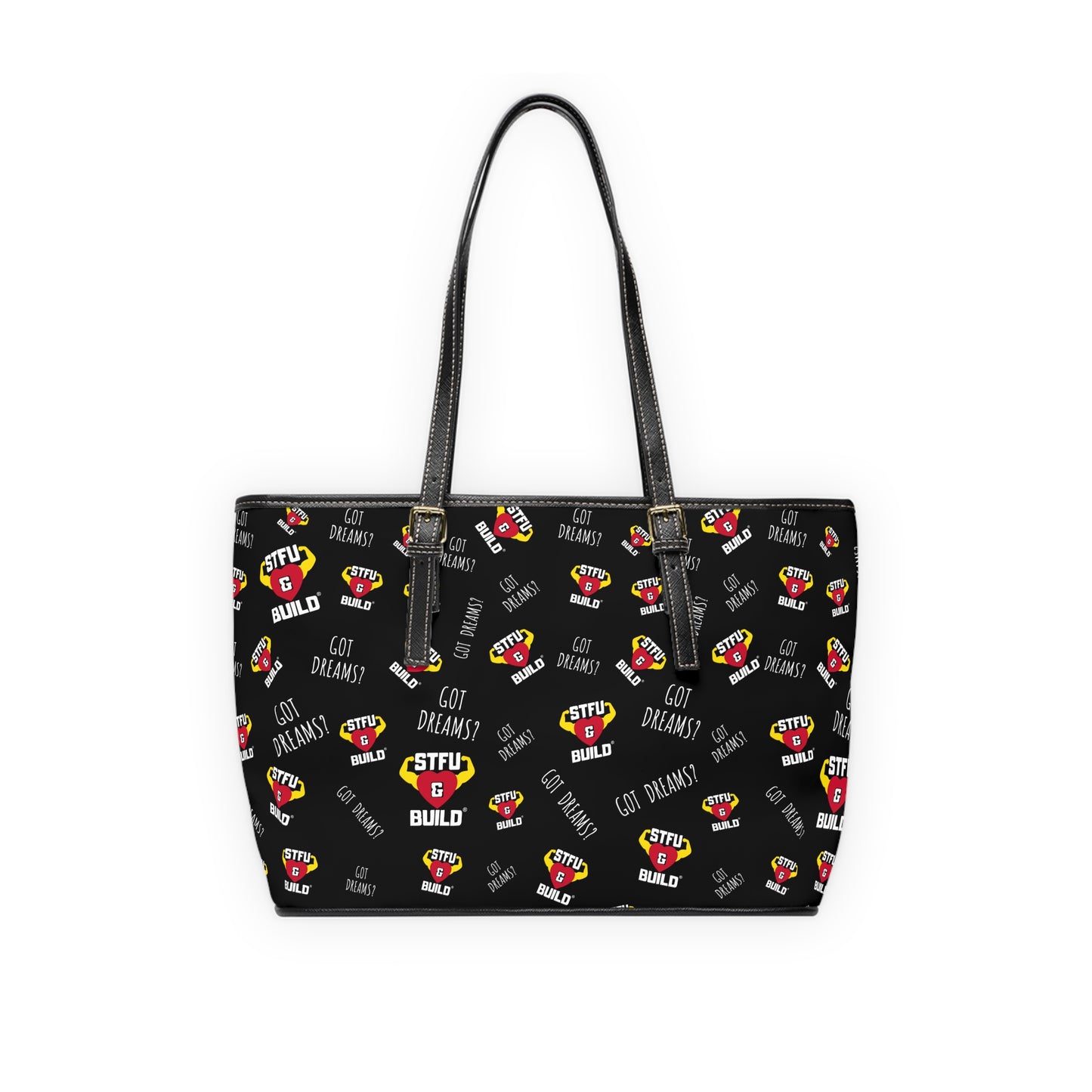 STFU & BUILD® - Classic Collage - Faux Leather Shoulder Bag