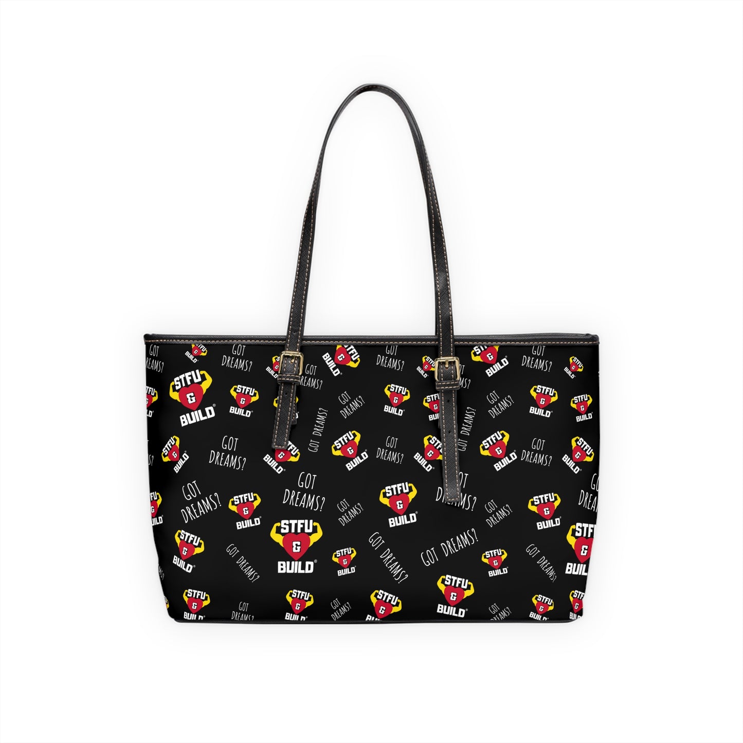 STFU & BUILD® - Classic Collage - Faux Leather Shoulder Bag