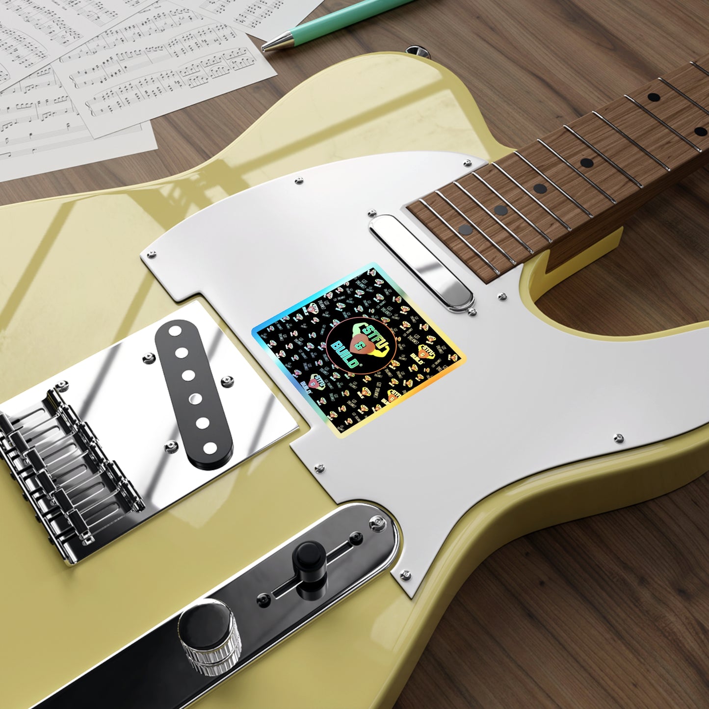 STFU & BUILD® - Classic Collage - Holographic Die-cut Stickers