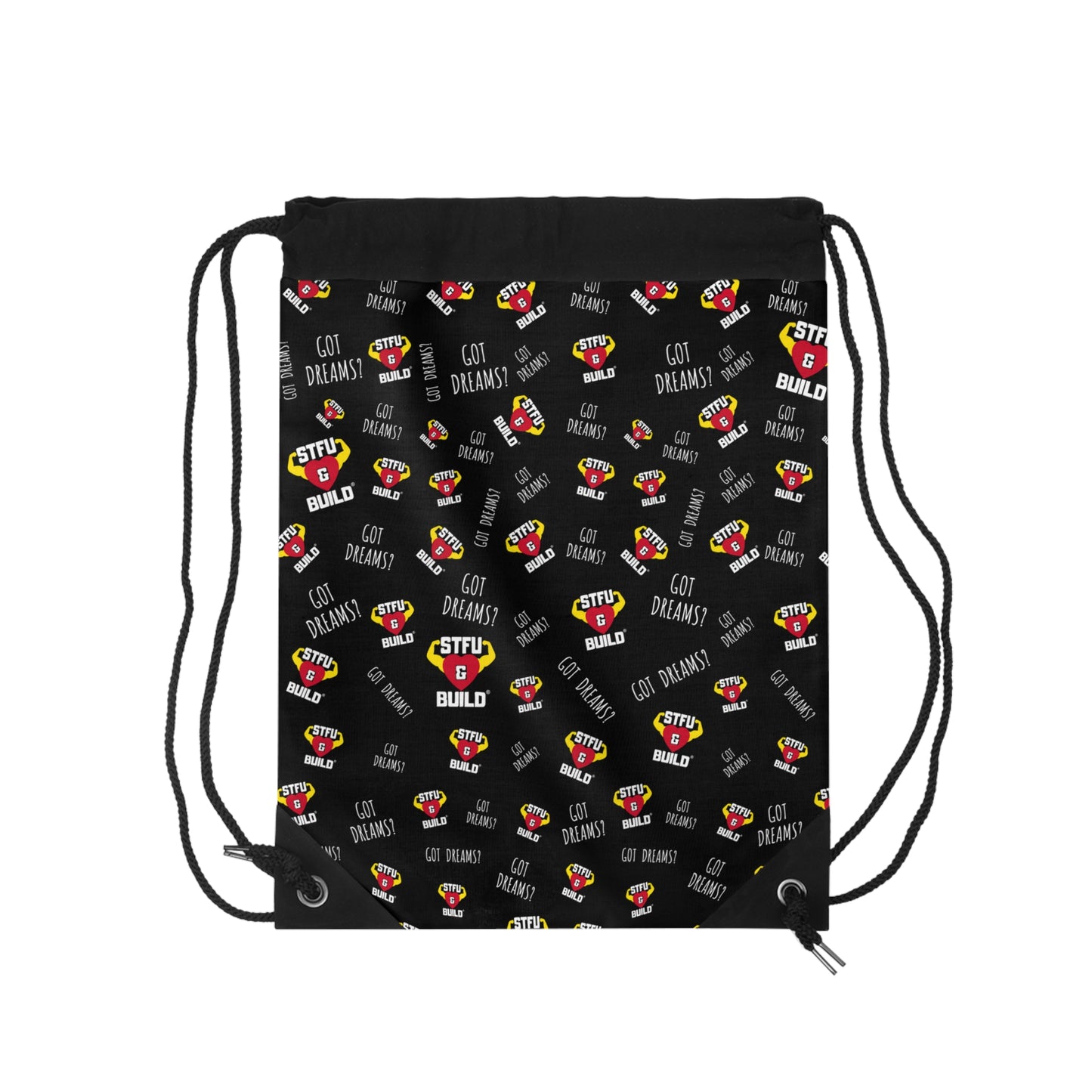 STFU & BUILD® - Classic Collage - Drawstring Bag