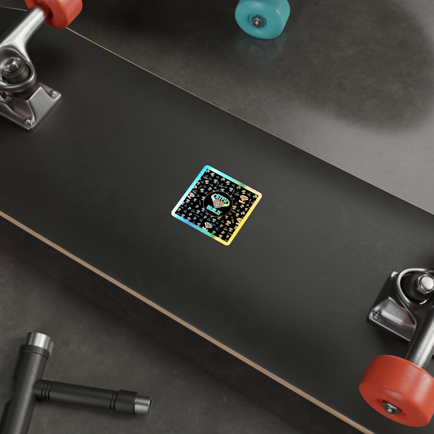 STFU & BUILD® - Classic Collage - Holographic Die-cut Stickers