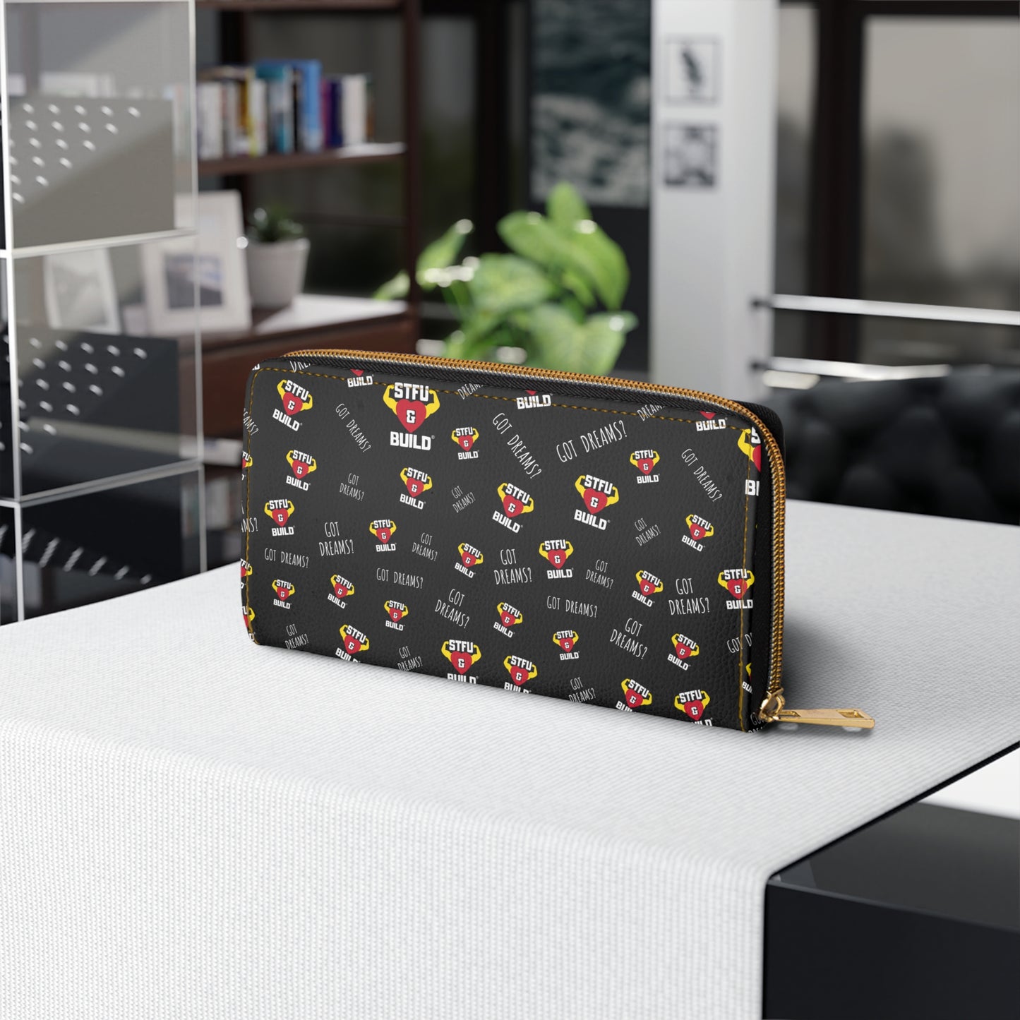STFU & BUILD® | Classic Collage — Zipper Wallet