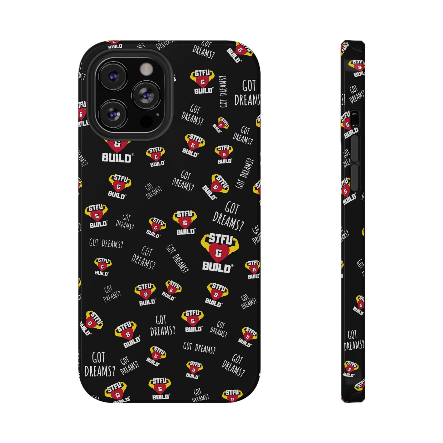 STFU & BUILD® iPhone & Samsung Impact-Resistant Cell Phone Cases - Classic Collage (Various Sizes/Glossy or Matte)