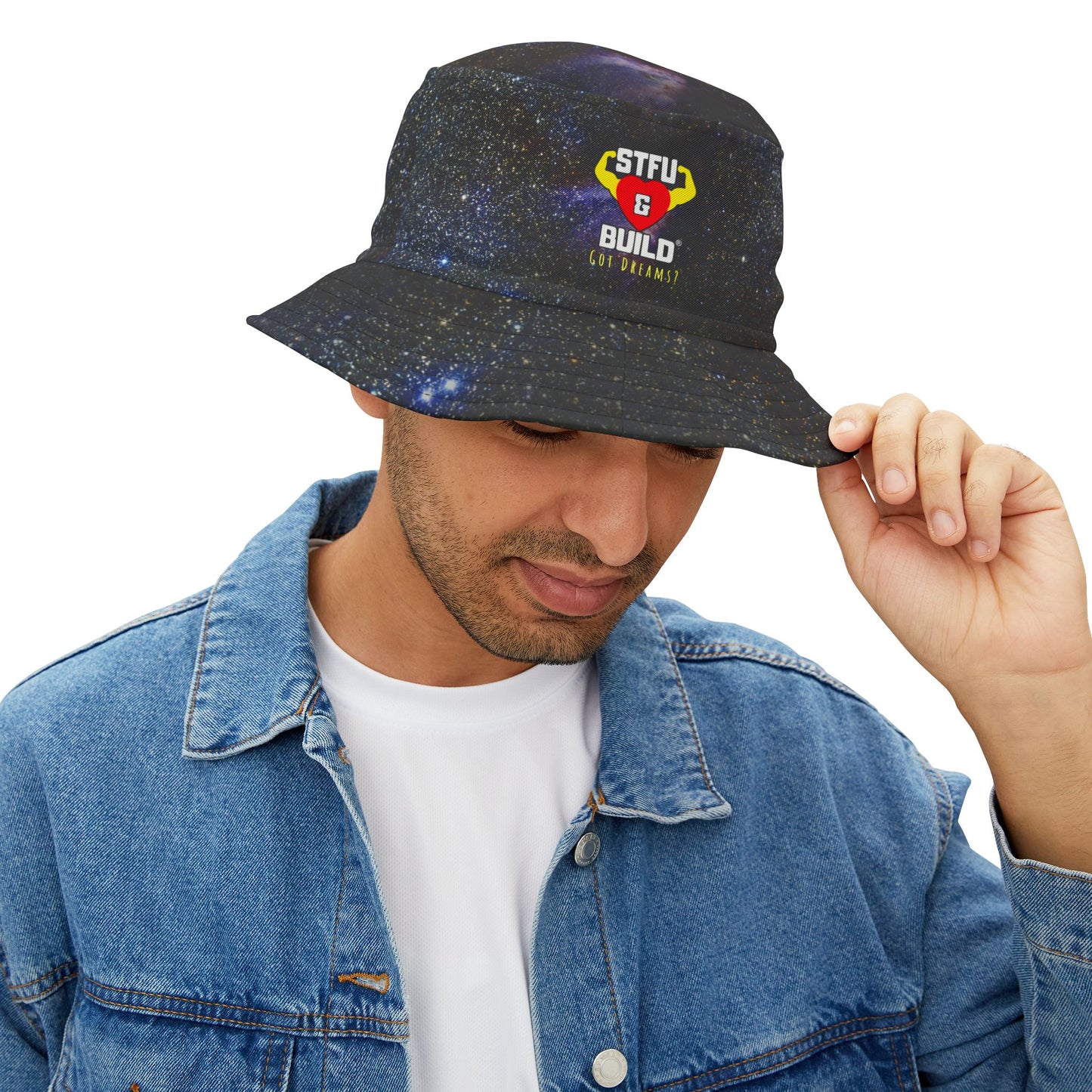 STFU & BUILD® - Classic "Got Dreams?" - Cosmic Perspectives - Bucket Hat