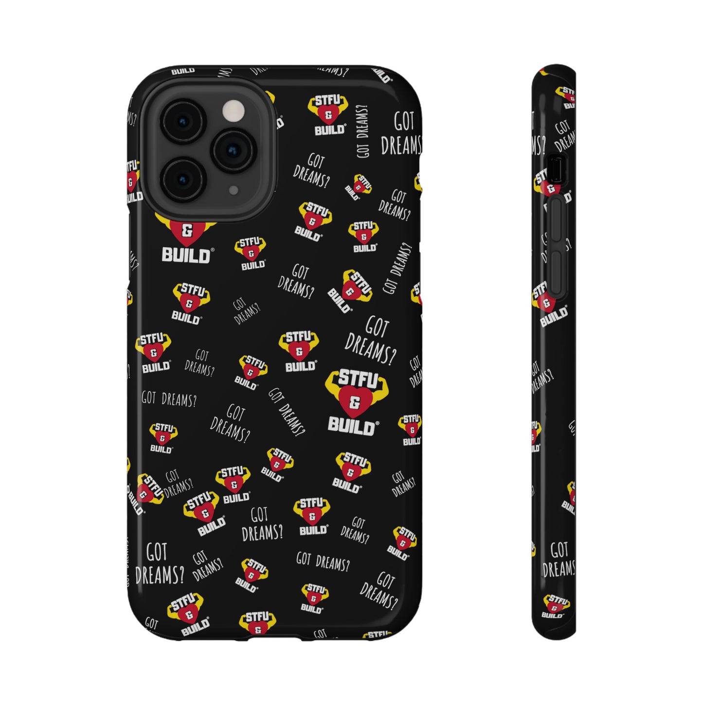 STFU & BUILD® iPhone & Samsung Impact-Resistant Cell Phone Cases - Classic Collage (Various Sizes/Glossy or Matte)