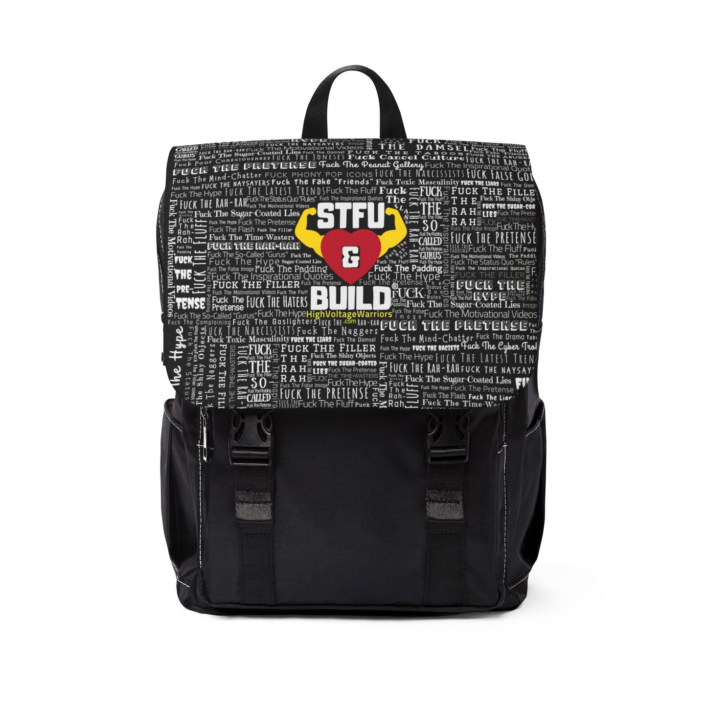 STFU & BUILD® - Word Art Wrap - Unisex Casual Shoulder Backpack