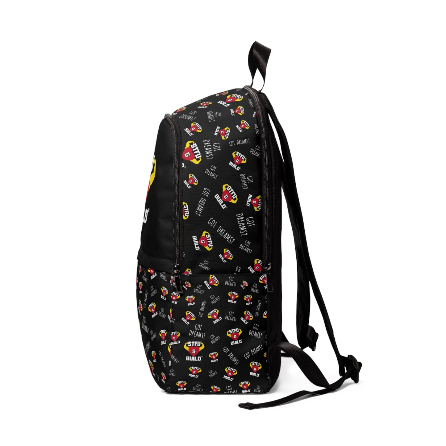 STFU & BUILD® - Classic Collage - Unisex Fabric Backpack