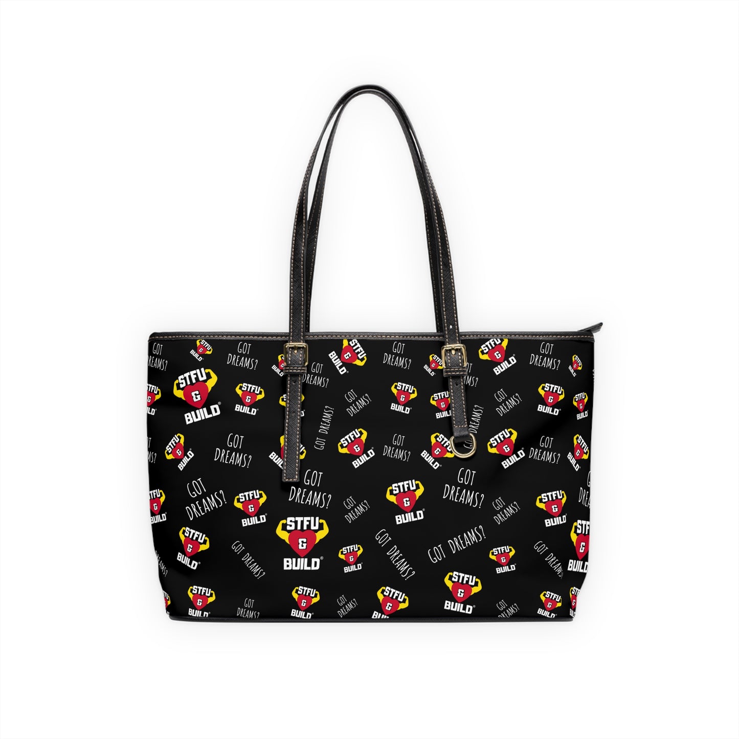 STFU & BUILD® - Classic Collage - Faux Leather Shoulder Bag
