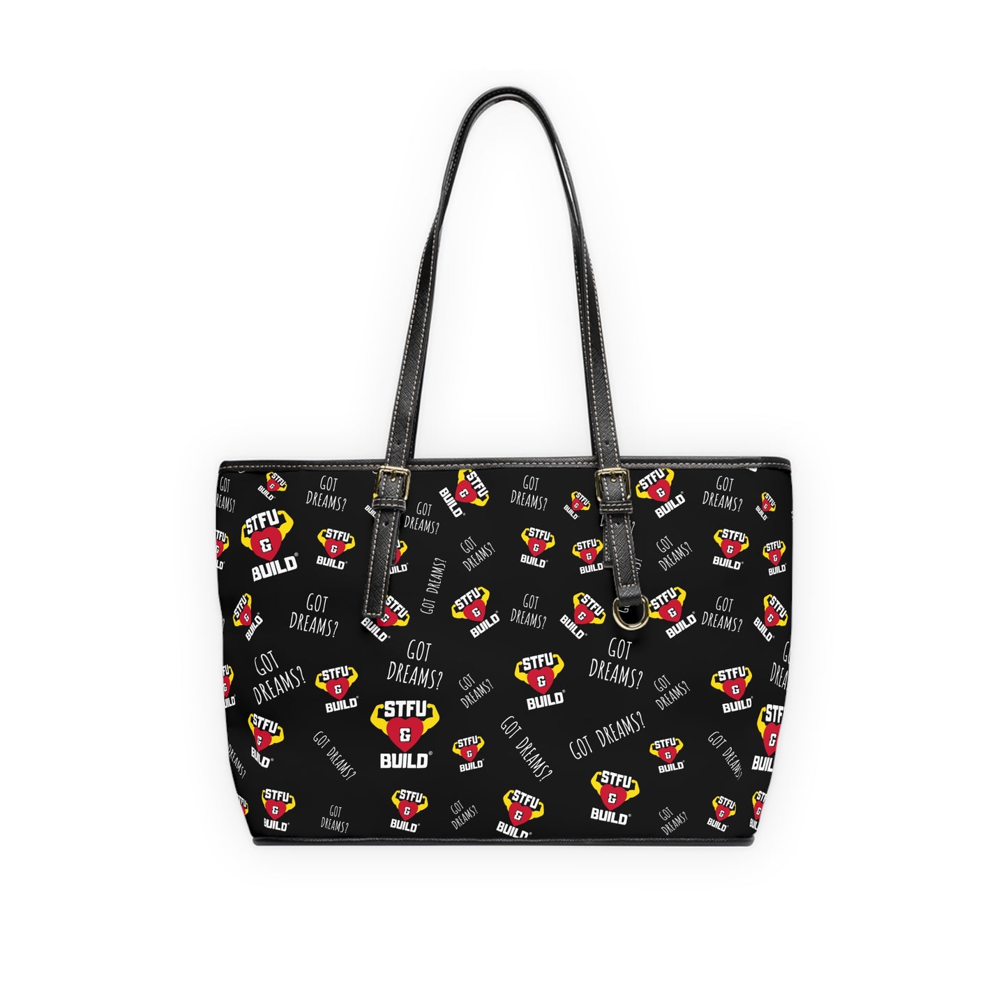 STFU & BUILD® - Classic Collage - Faux Leather Shoulder Bag