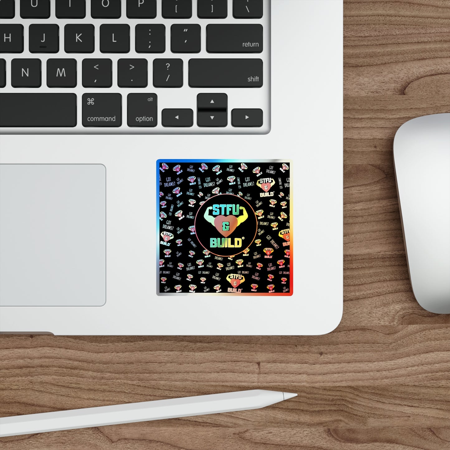 STFU & BUILD® - Classic Collage - Holographic Die-cut Stickers
