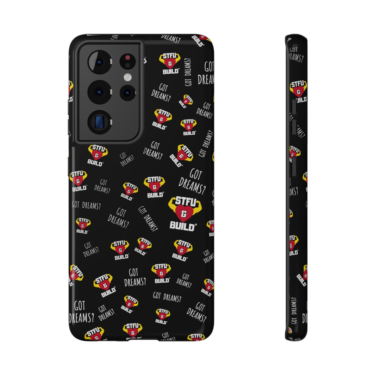 STFU & BUILD® iPhone & Samsung Impact-Resistant Cell Phone Cases - Classic Collage (Various Sizes/Glossy or Matte)
