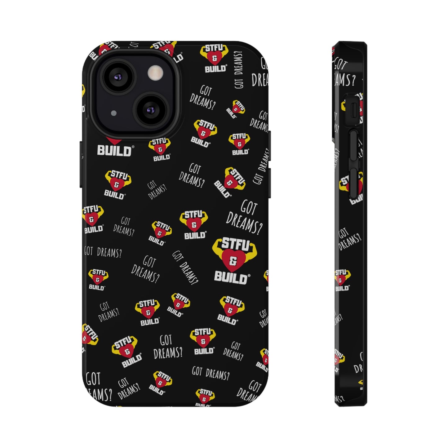 STFU & BUILD® iPhone & Samsung Impact-Resistant Cell Phone Cases - Classic Collage (Various Sizes/Glossy or Matte)