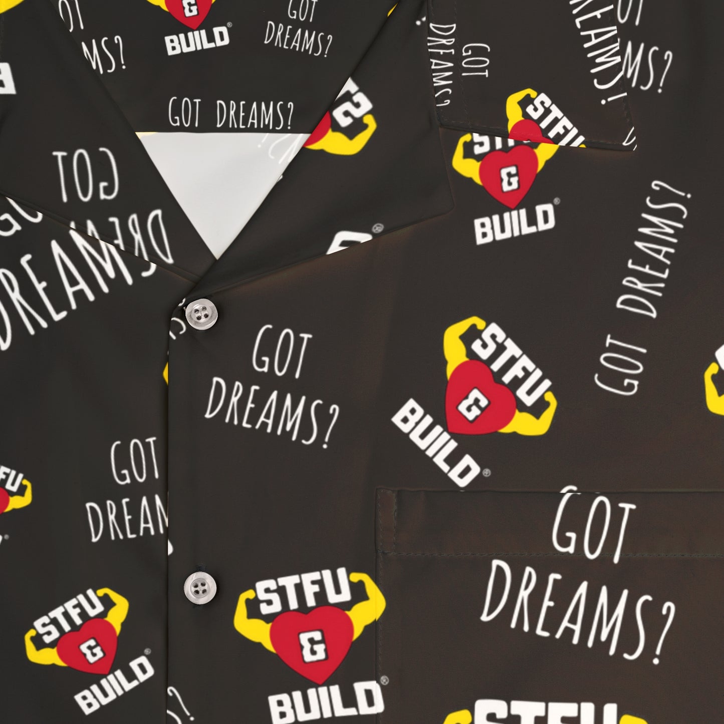 STFU & BUILD® | Classic Collage — Men's Hawaiian Shirt