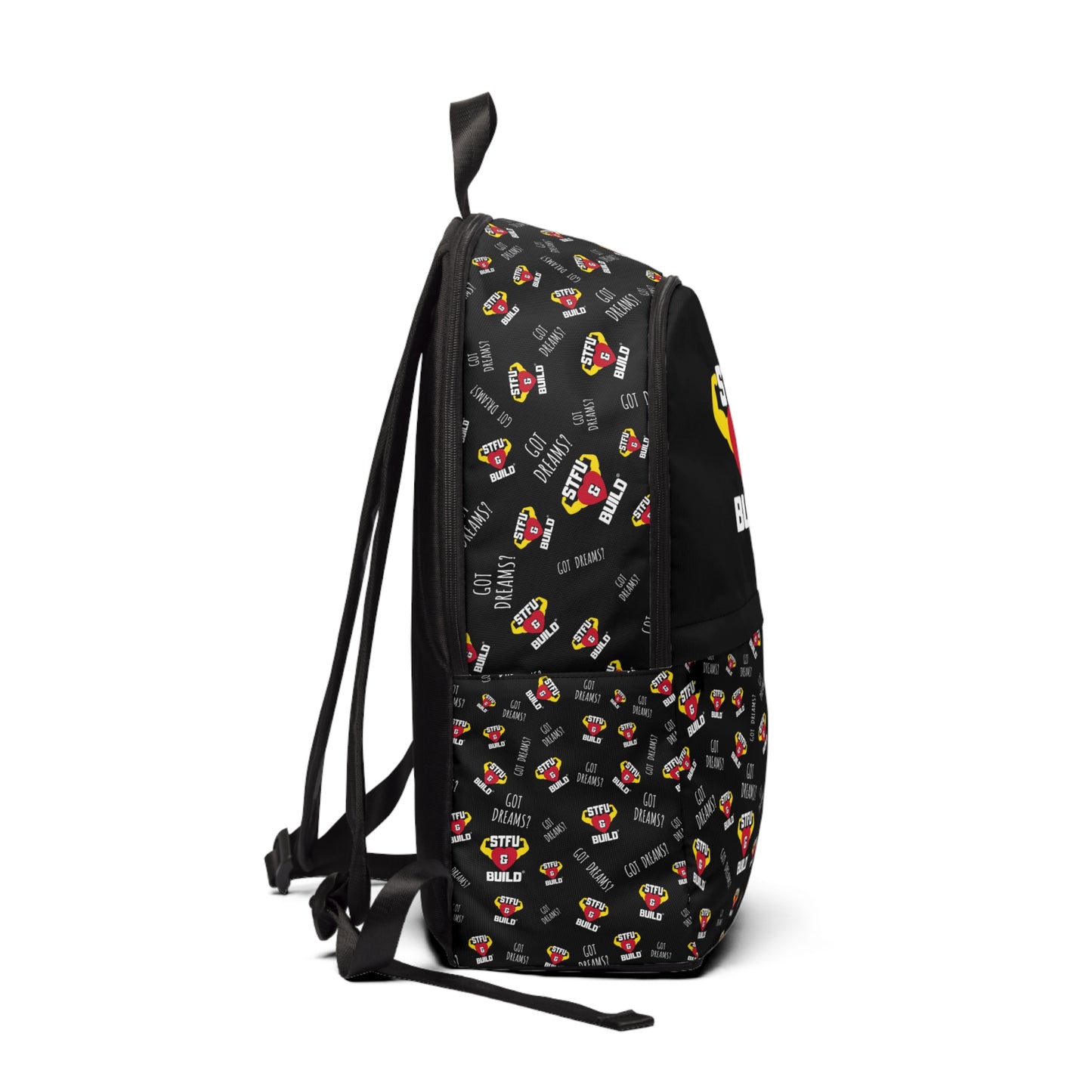 STFU & BUILD® - Classic Collage - Unisex Fabric Backpack