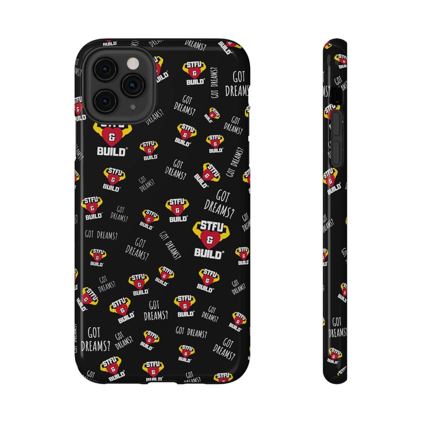 STFU & BUILD® iPhone & Samsung Impact-Resistant Cell Phone Cases - Classic Collage (Various Sizes/Glossy or Matte)