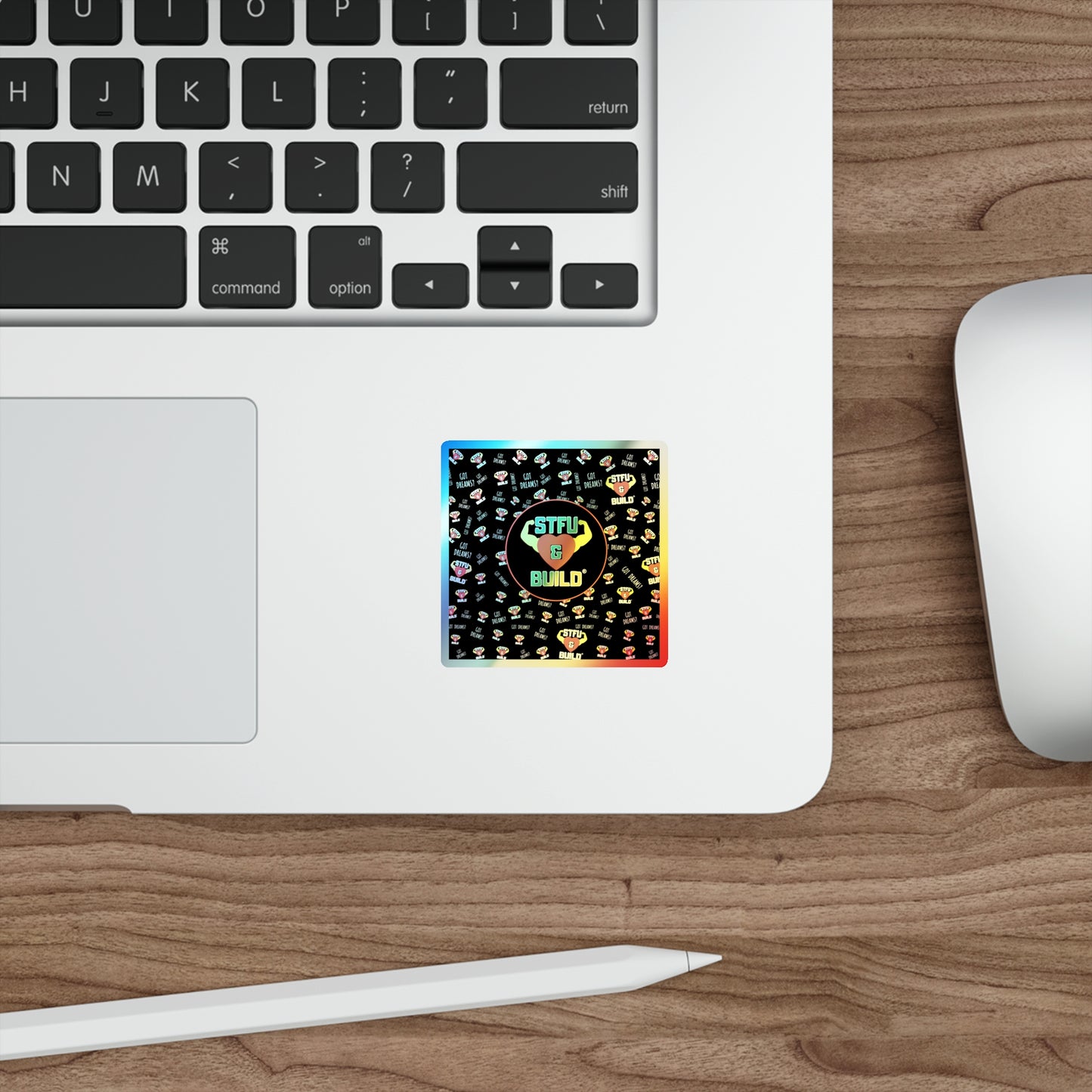 STFU & BUILD® - Classic Collage - Holographic Die-cut Stickers