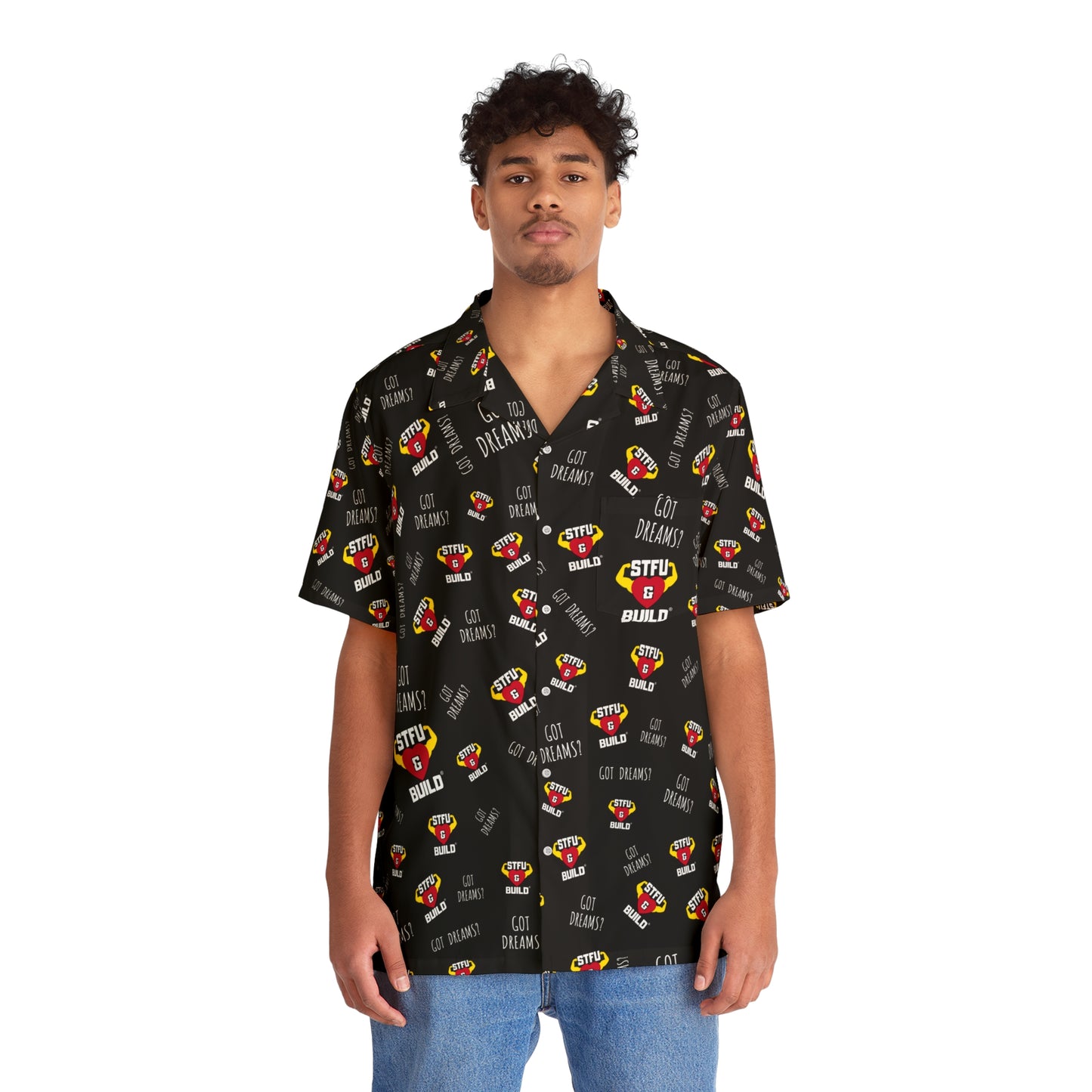 STFU & BUILD® - Classic Collage - Men's Hawaiian Shirt