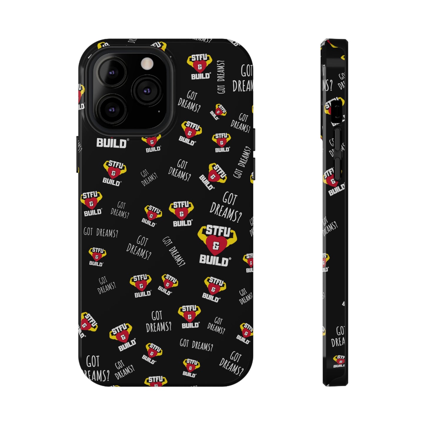 STFU & BUILD® iPhone & Samsung Impact-Resistant Cell Phone Cases - Classic Collage (Various Sizes/Glossy or Matte)