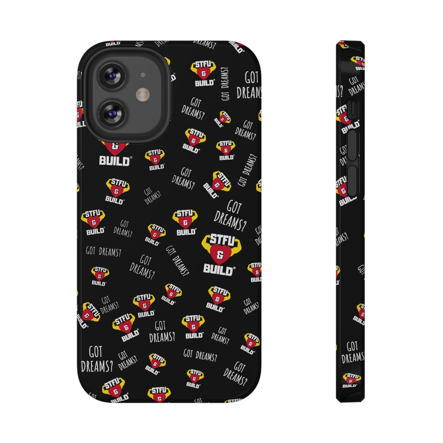 STFU & BUILD® iPhone & Samsung Impact-Resistant Cell Phone Cases - Classic Collage (Various Sizes/Glossy or Matte)