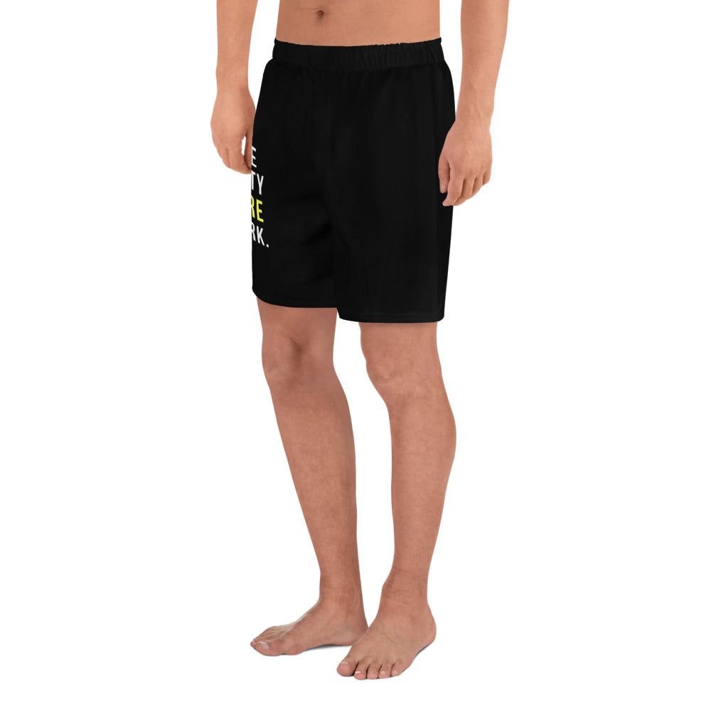 STFU & BUILD® | “Do The Dirty Core Work” — Men’s Recycled Athletic Shorts
