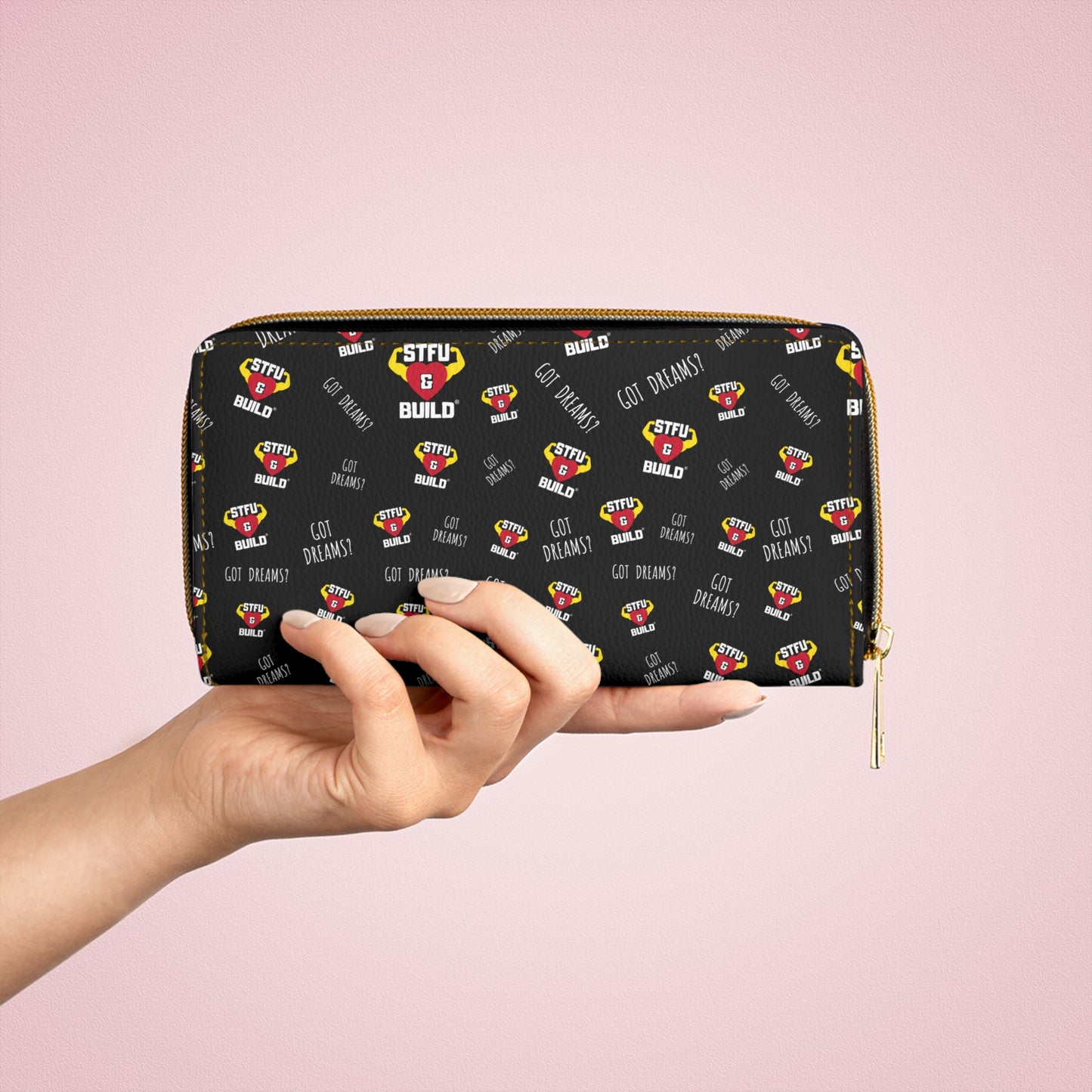 STFU & BUILD® | Classic Collage — Zipper Wallet