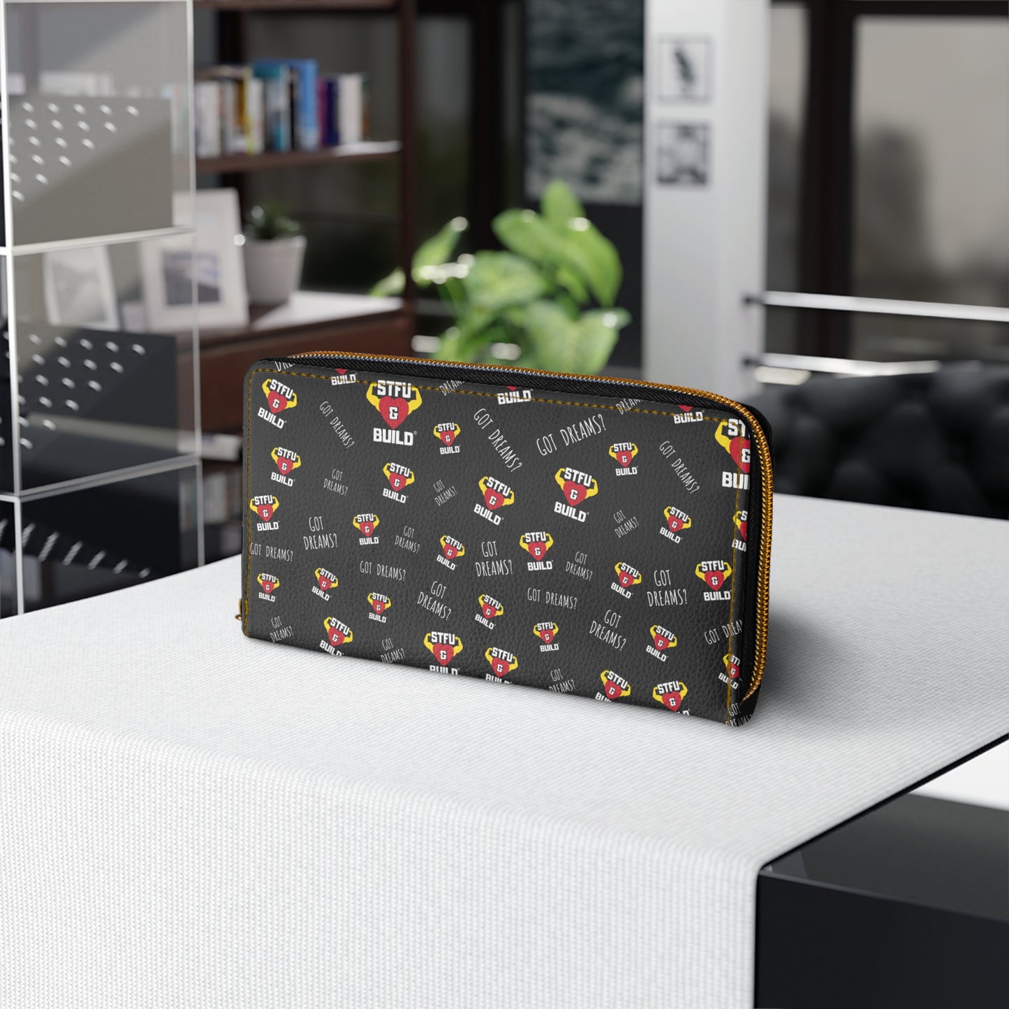 STFU & BUILD® | Classic Collage — Zipper Wallet