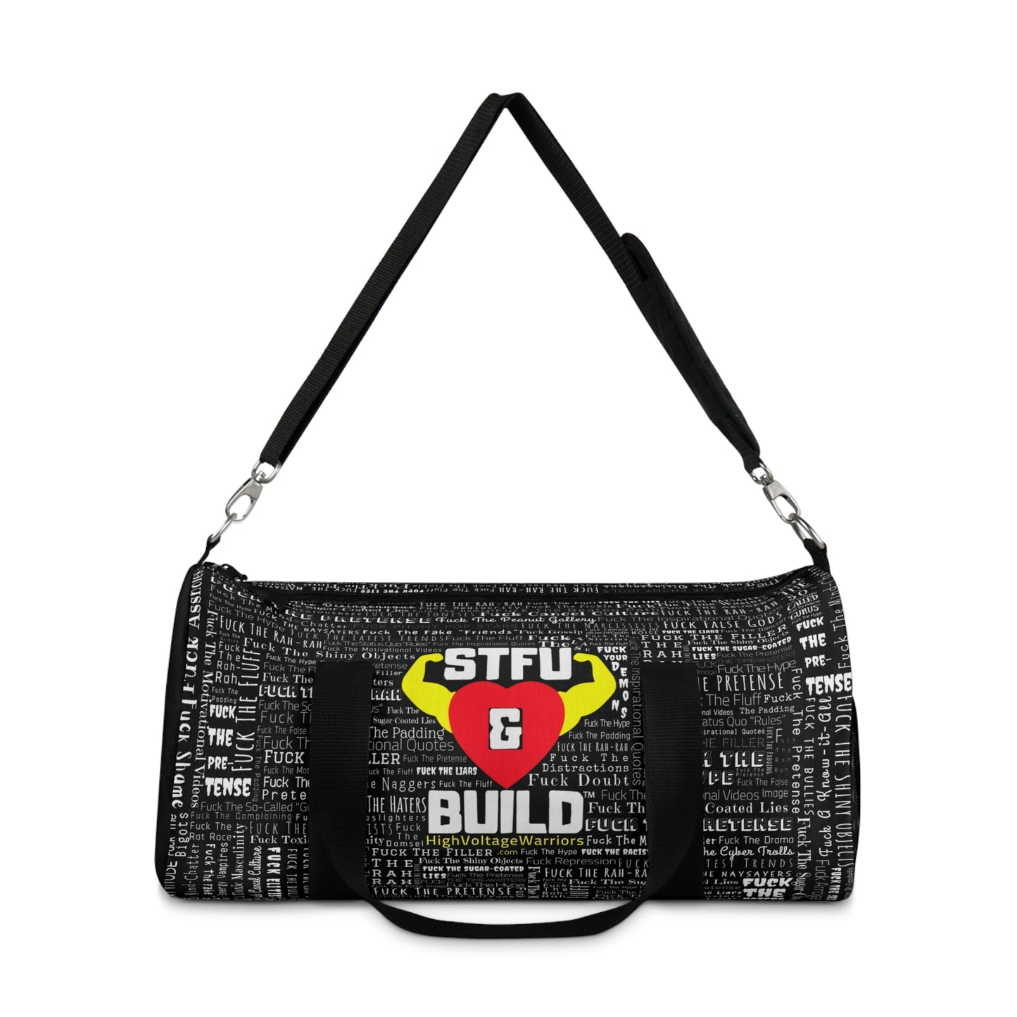 STFU & BUILD®- Word Art Wrap- Duffel Bag