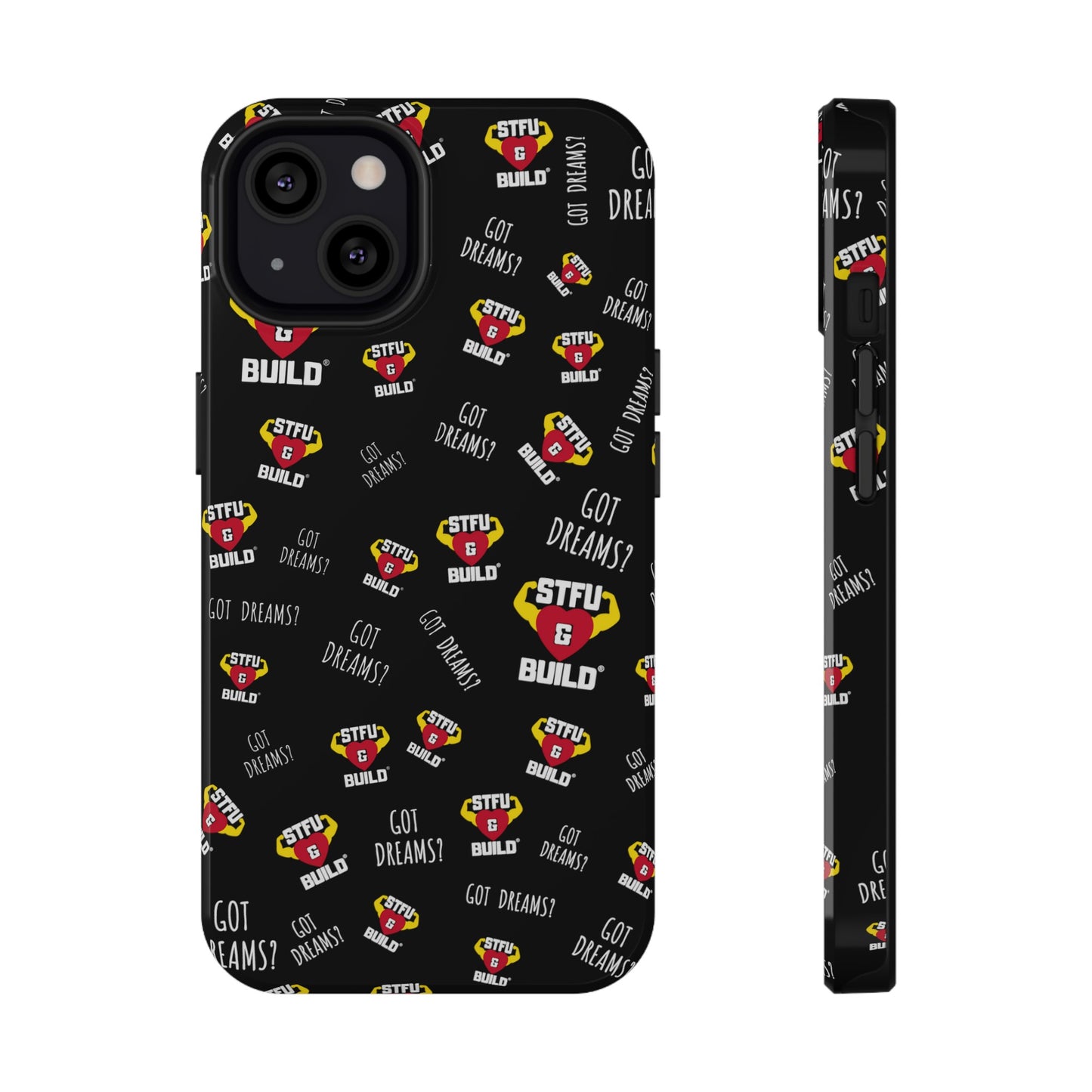 STFU & BUILD® iPhone & Samsung Impact-Resistant Cell Phone Cases - Classic Collage (Various Sizes/Glossy or Matte)