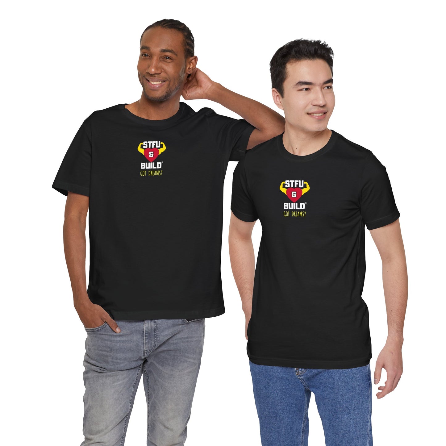 STFU & BUILD® | Classic “Got Dreams?” — Men’s Jersey Tee