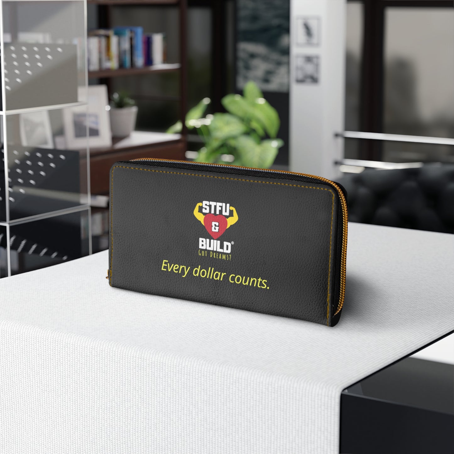 STFU & BUILD® | Spend With Intention — Zipper Wallet