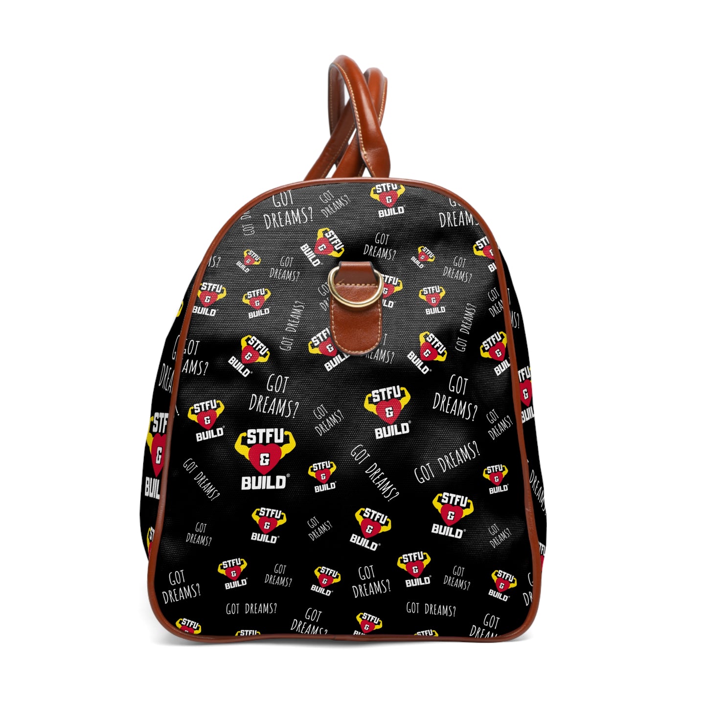 STFU & BUILD® - Classic Collage - Black - Waterproof Travel Bag