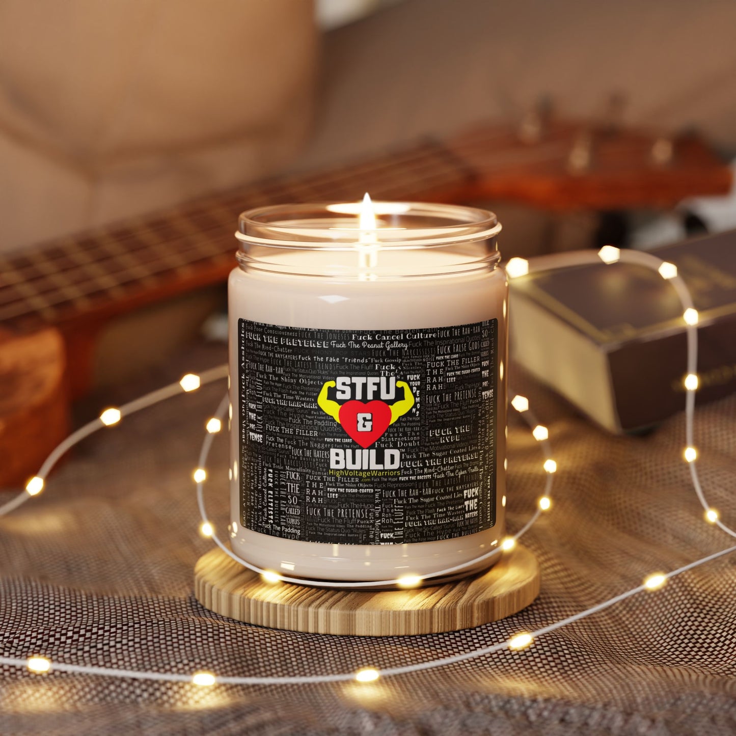 STFU & BUILD® - Word Art Wrap - Scented Candle, 9oz