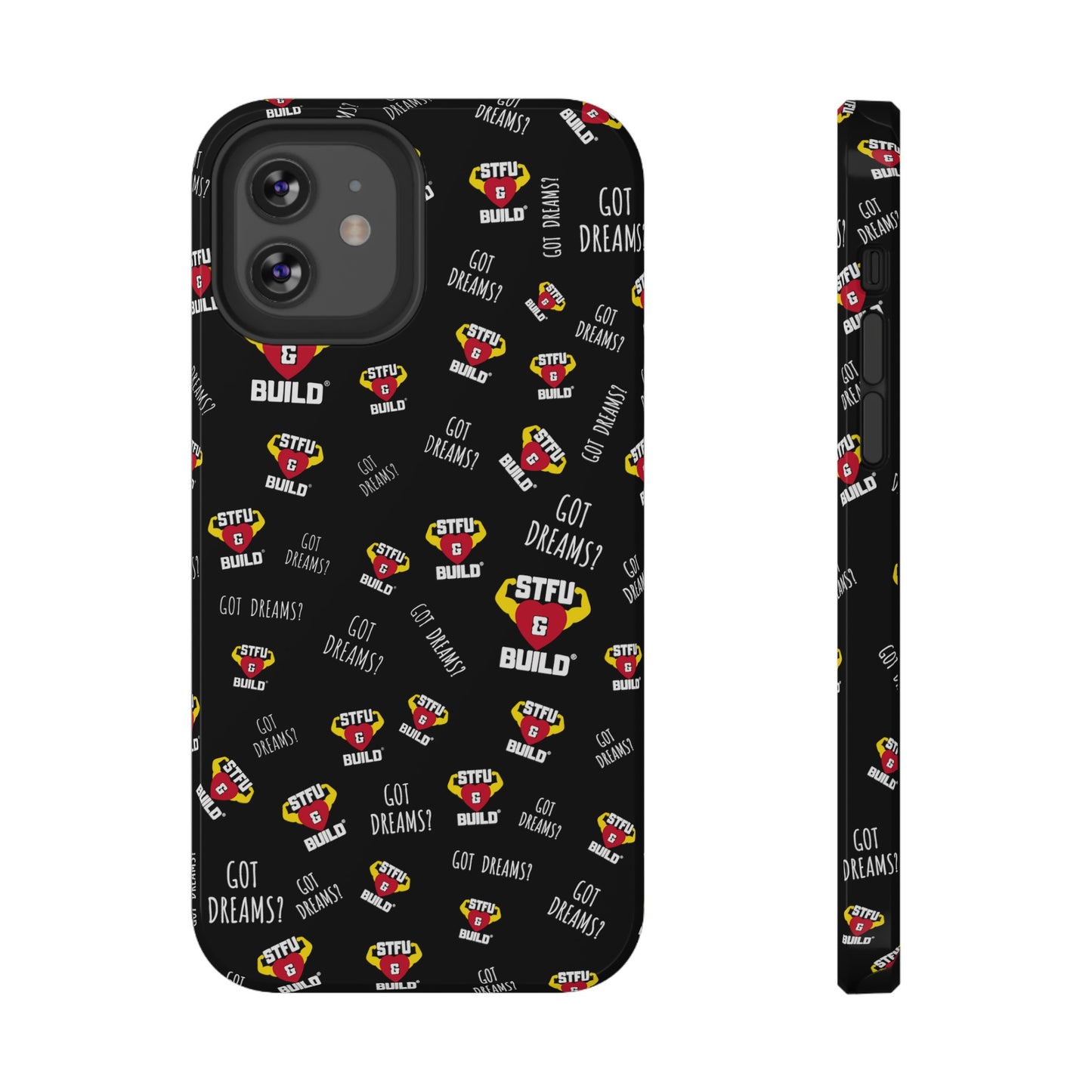 STFU & BUILD® iPhone & Samsung Impact-Resistant Cell Phone Cases - Classic Collage (Various Sizes/Glossy or Matte)