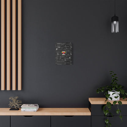 STFU & BUILD® | “Word Art Wrap” — Satin Canvas (Black, Stretched)