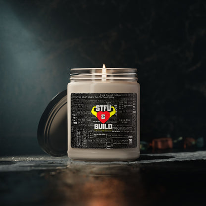 STFU & BUILD® - Word Art Wrap - Scented Candle, 9oz