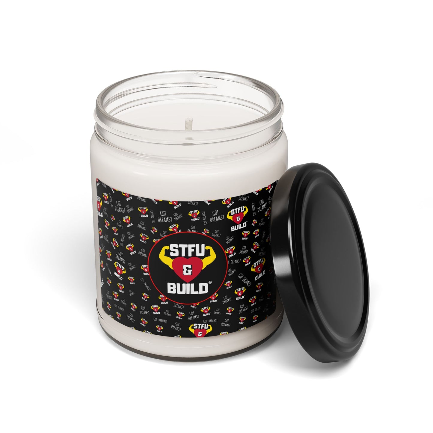 STFU & BUILD®  Classic Collage Center Logo- Scented Candle, 9oz