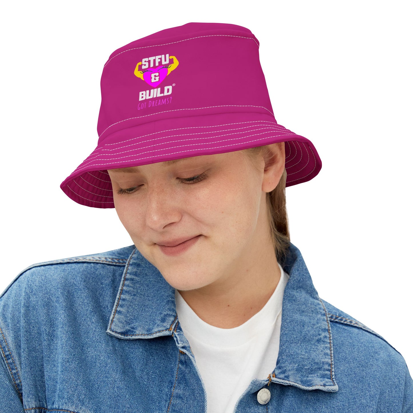 STFU & BUILD® | Women’s Empowerment — “Got Dreams?” Bucket Hat