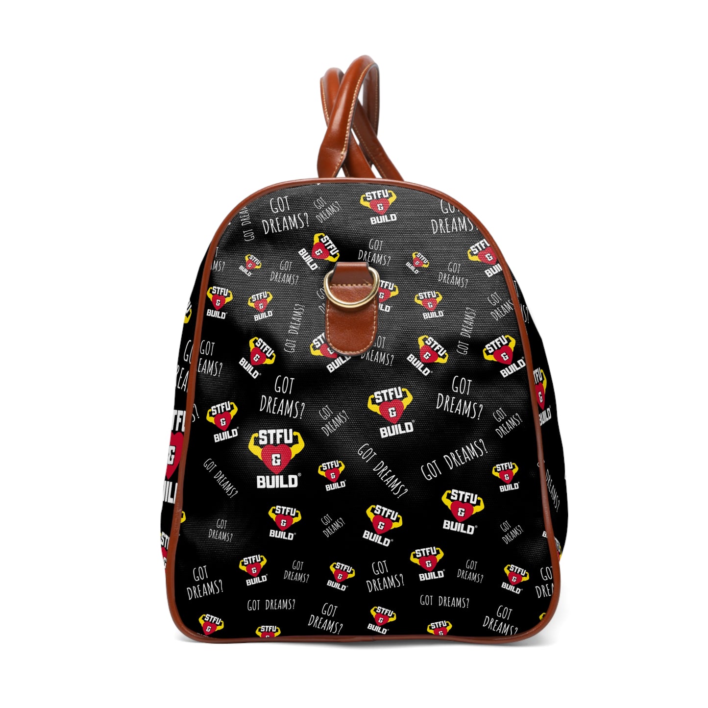 STFU & BUILD® - Classic Collage - Black - Waterproof Travel Bag