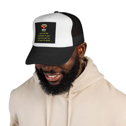 Monsters in Your Head Trucker Cap, Funny Hat, Graphic Cap, Gift for Dad, Casual Style, Summer Accessory, Motivational Cap