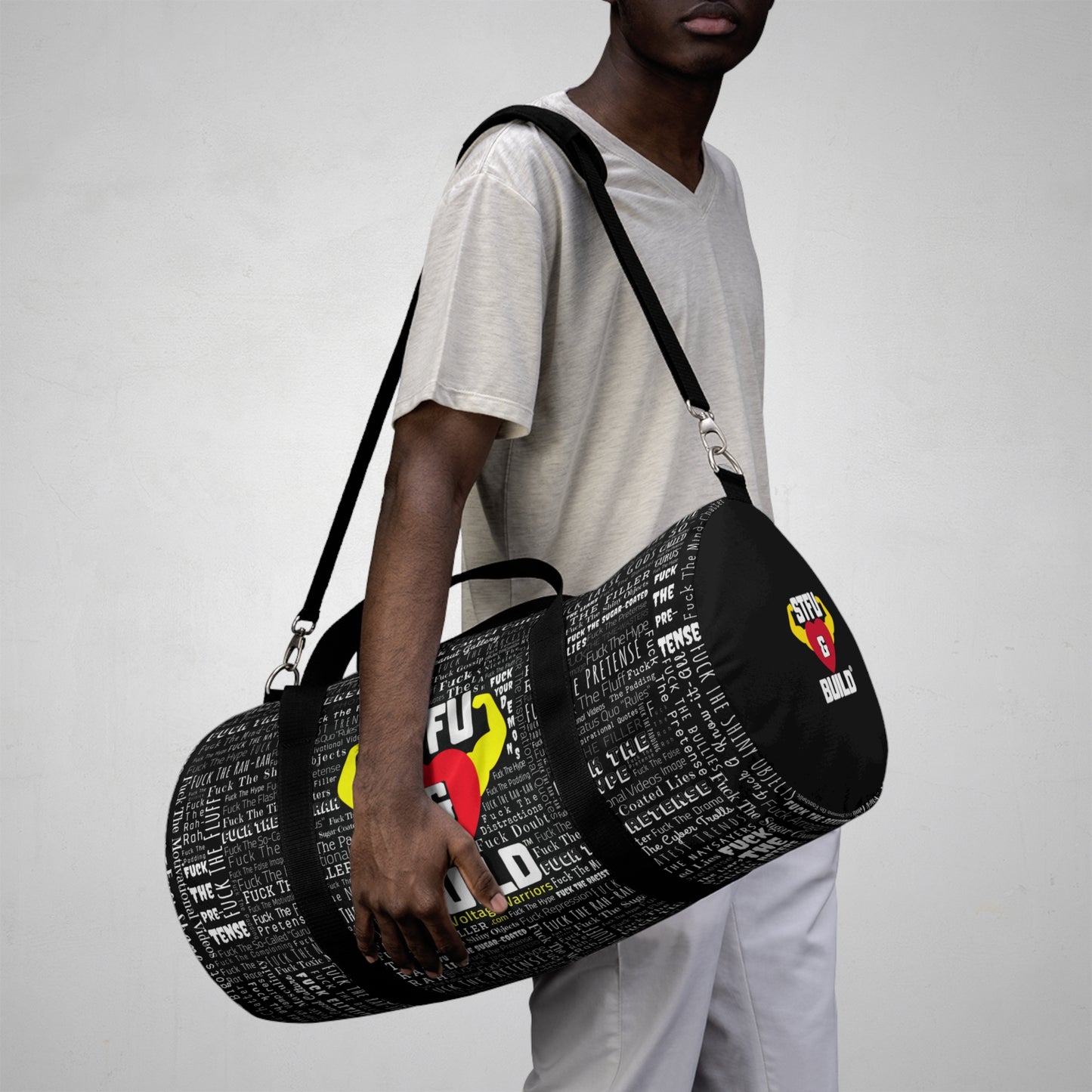 STFU & BUILD®- Word Art Wrap- Duffel Bag