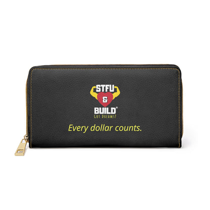 STFU & BUILD® | Spend With Intention — Zipper Wallet