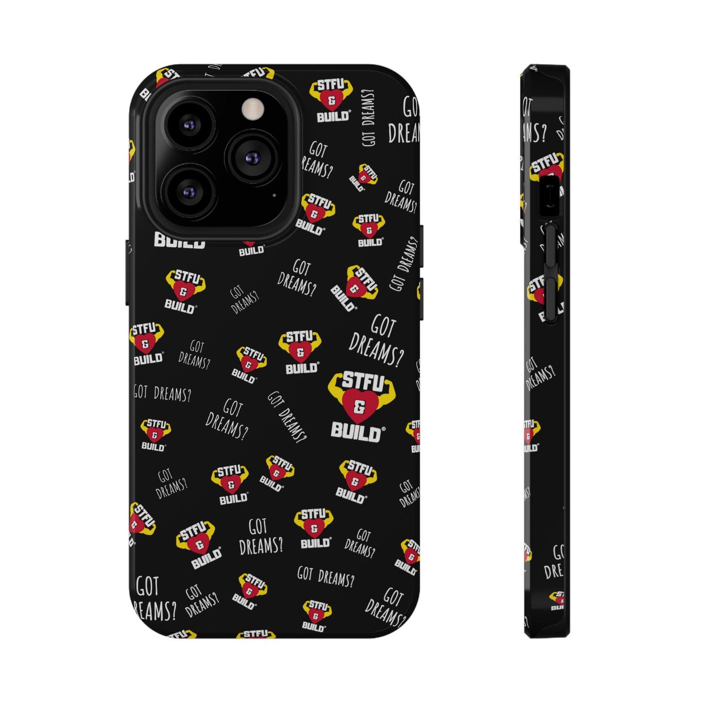 STFU & BUILD® iPhone & Samsung Impact-Resistant Cell Phone Cases - Classic Collage (Various Sizes/Glossy or Matte)