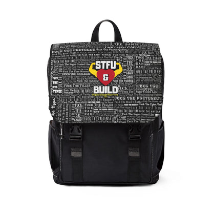 STFU & BUILD® - Word Art Wrap - Unisex Casual Shoulder Backpack