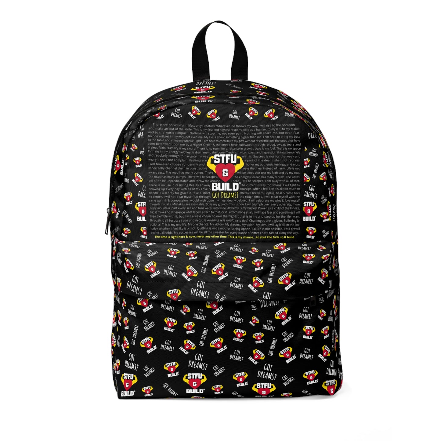 STFU & BUILD® - Classic Collage, HVW Creed - Unisex Classic Backpack