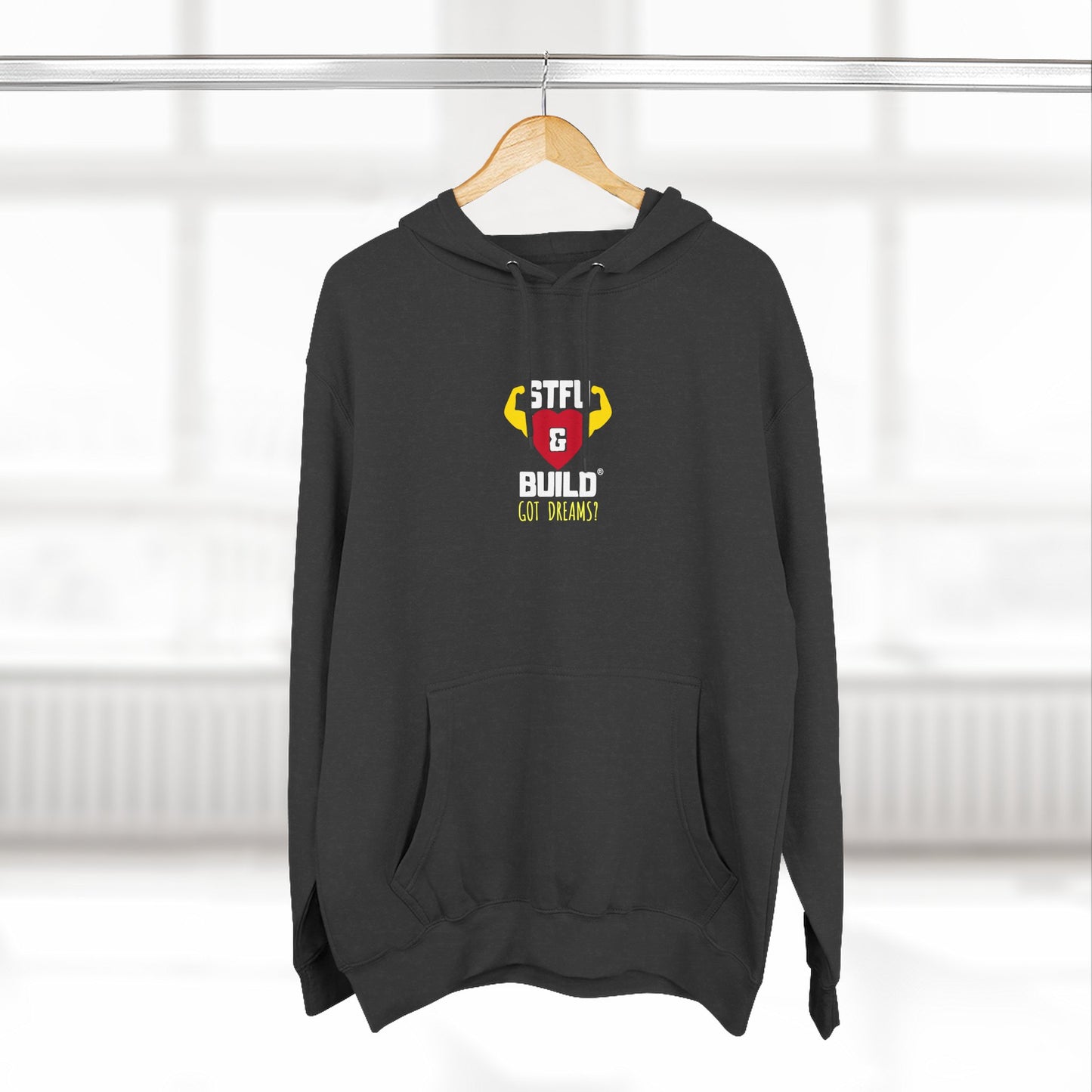 STFU & BUILD® | “Stop Complaining” — Women’s Premium Pullover Hoodie