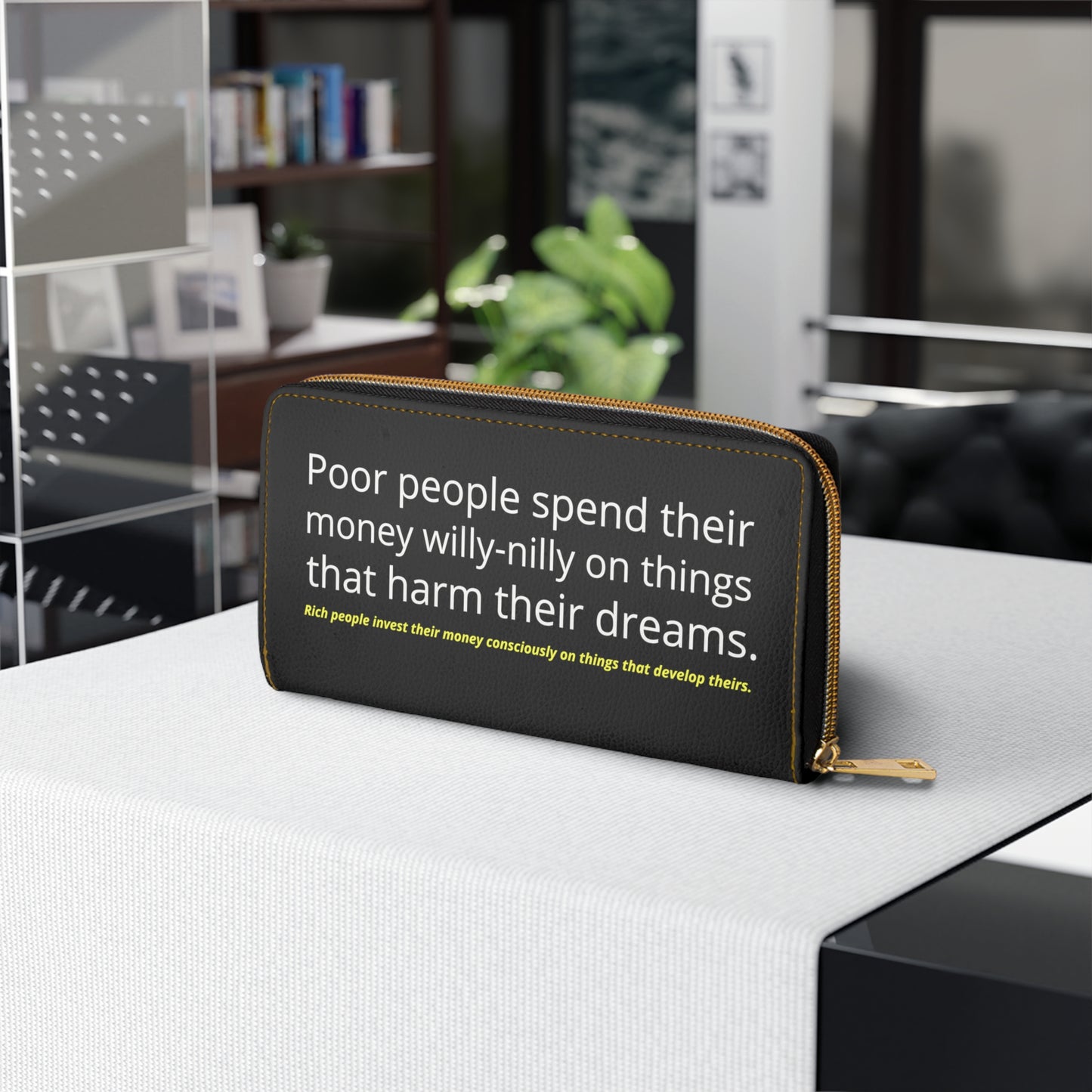STFU & BUILD® | Spend With Intention — Zipper Wallet
